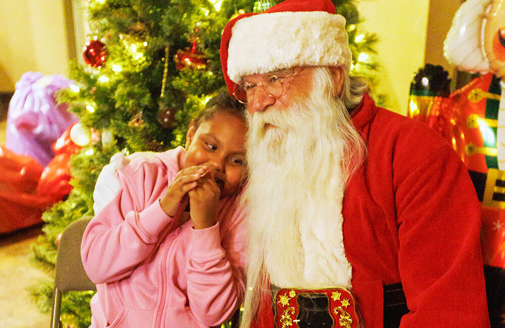 BHOH Holiday Party 2023 Santa and Girl